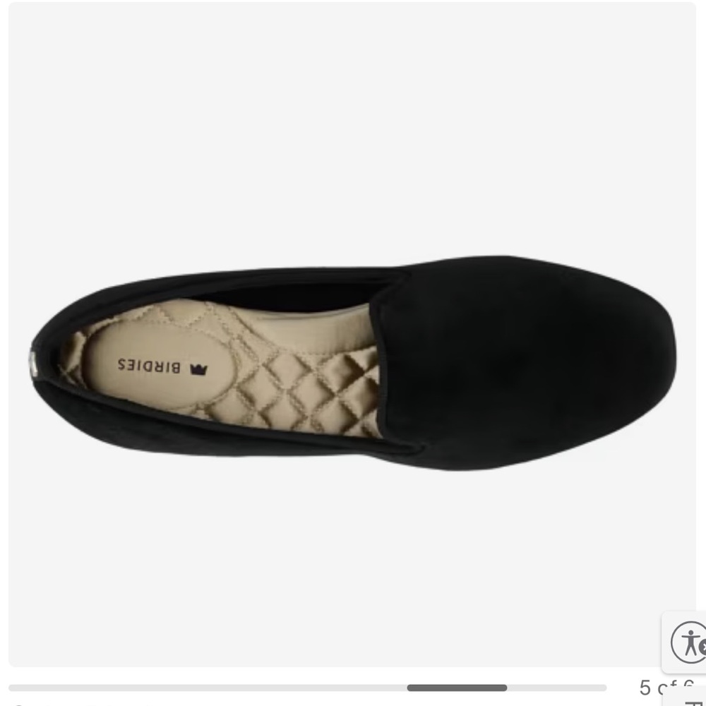Birdies Classic Black Velvet Slip-Ons - Picture 3 of 12